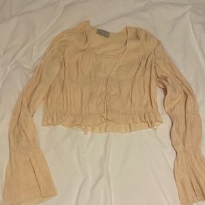 Urban outfitters sheer ruched cardigan